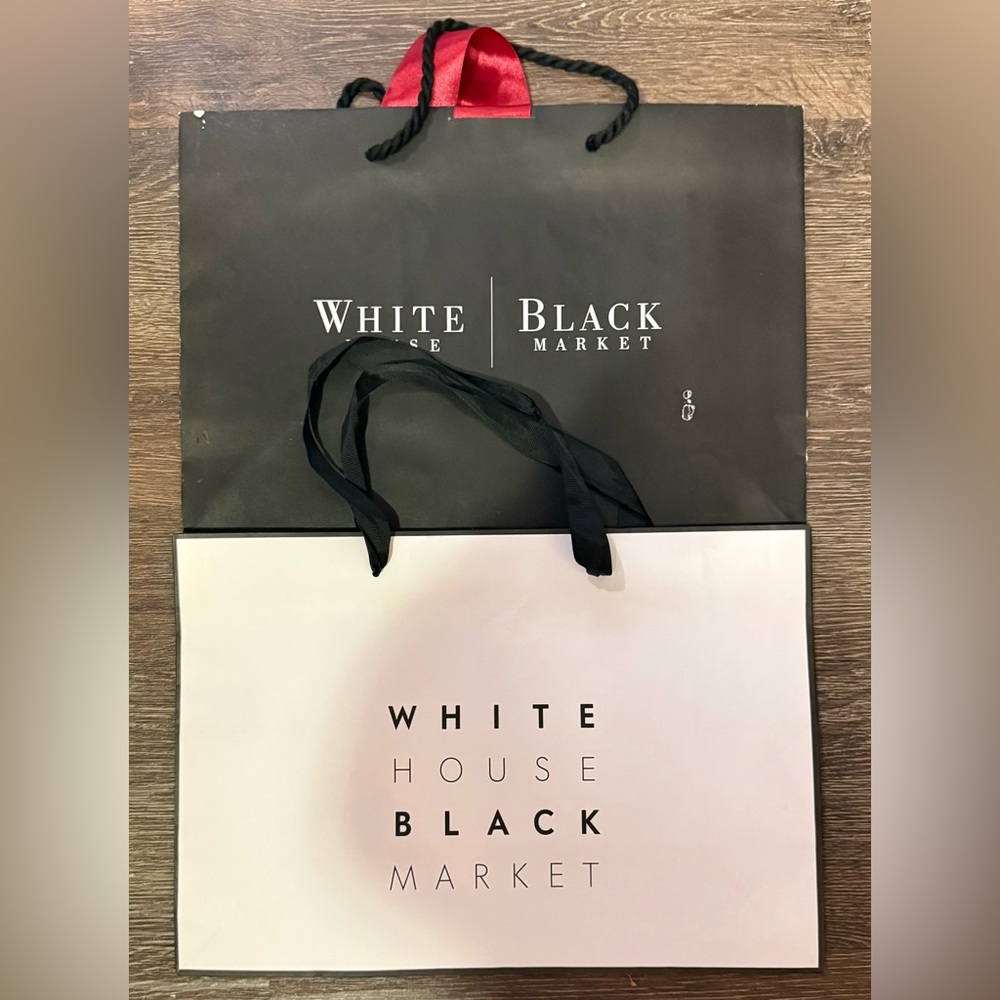 Two (2) White House Black Market Shopping Bags